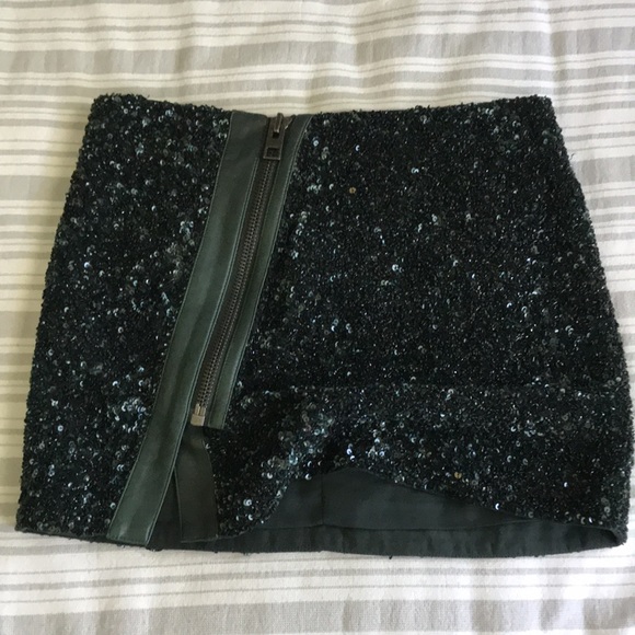 AllSaints Elise sequin split mini skirt 2 XS new - Picture 6 of 16